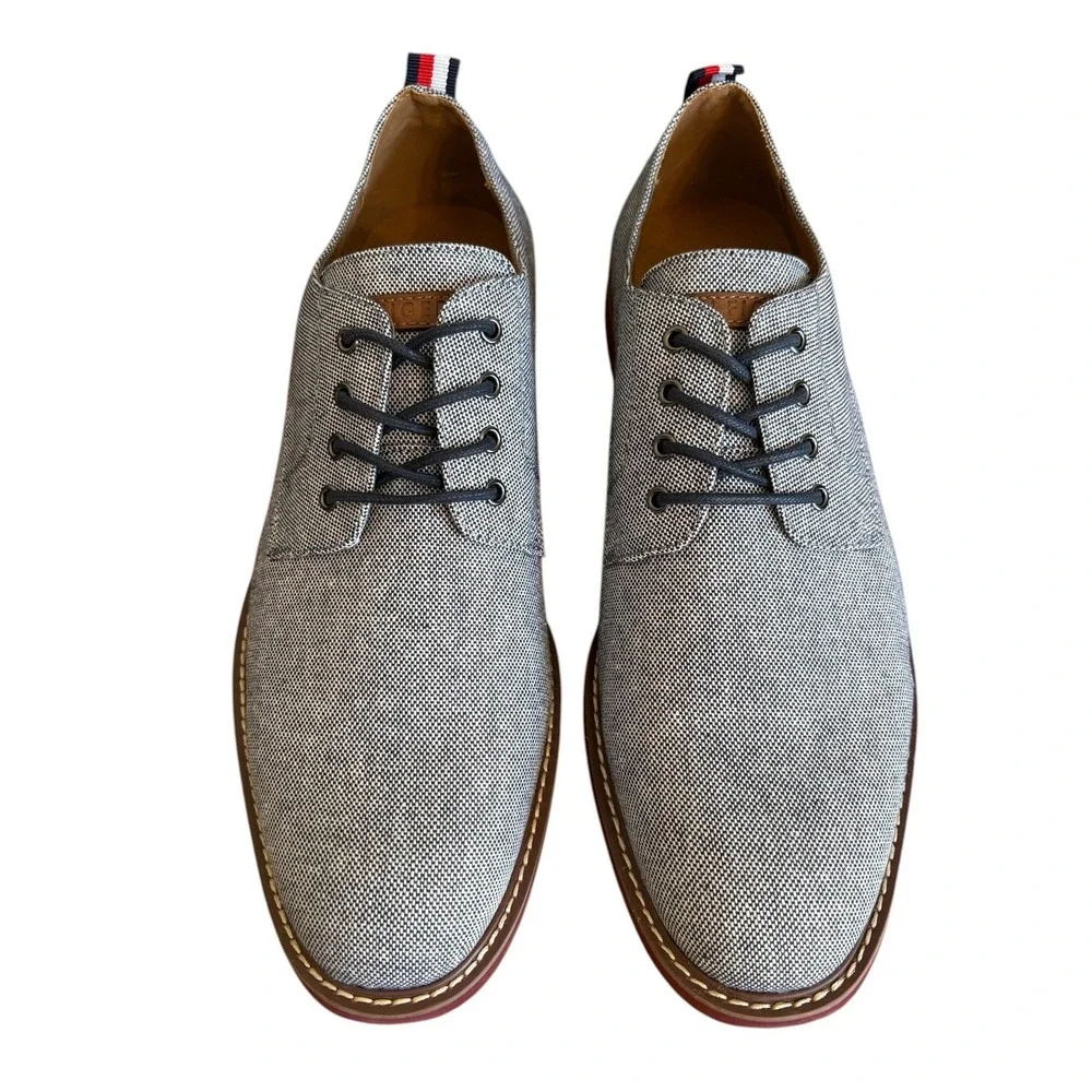 Tommy Hilfiger Garson4 Mens Blue‎ Fabric Derby Oxford Shoes 13 M New